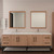 Victoria 84" Plywood Wall-Mount Vanity with Acrylic DOUBLE Sink &  Black Rack