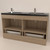 Monterey 60" Freestanding Bathroom Vanity with Reinforced Acrylic DOUBLE Sink
