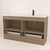 Monterey 60" Freestanding Bathroom Vanity with Reinforced Acrylic Left Sink