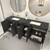 Monterey 84" Freestanding Bathroom Vanity with Reinforced Acrylic DOUBLE Sink