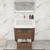 Celine 24" Fluted Wallmount Bathroom Vanity with Acrylic Sink