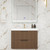 Celine 30" Fluted Wallmount Bathroom Vanity with Acrylic Sink