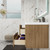 Celine 36" Fluted Wallmount Bathroom Vanity with Acrylic Sink