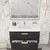 Celine 42" Fluted Wallmount Bathroom Vanity with Acrylic Sink