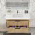 Celine 42" Fluted Wallmount Bathroom Vanity with Acrylic Sink