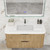 Celine 42" Fluted Wallmount Bathroom Vanity with Acrylic Sink