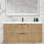Celine 42" Fluted Wallmount Bathroom Vanity with Acrylic Sink
