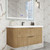 Celine 42" Fluted Wallmount Bathroom Vanity with Acrylic Sink