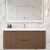 Celine 48" Fluted Wallmount Bathroom Vanity with Acrylic Sink
