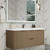 Celine 48" Fluted Wallmount Bathroom Vanity with Acrylic Sink