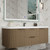 Celine 60" Fluted Wallmount Bathroom Vanity with Single Acrylic Sink