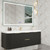 Celine 60" Fluted Wallmount Bathroom Vanity with Single Acrylic Sink