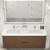 Celine 60" Fluted Wallmount Bathroom Vanity with Double Acrylic Sink