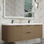 Celine 60" Fluted Wallmount Bathroom Vanity with Double Acrylic Sink