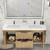 Celine 60" Fluted Wallmount Bathroom Vanity with Double Acrylic Sink