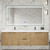 Celine 72" Fluted Wallmount Bathroom Vanity with Double Acrylic Sink