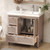 Louver 36" Freestanding Bathroom Vanity with Acrylic Sink (Left drawer)