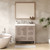 Louver 36" Freestanding Bathroom Vanity with Acrylic Sink (Right drawer)