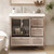 Louver 36" Freestanding Bathroom Vanity with Acrylic Sink (Right drawer)