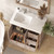 Louver 36" Freestanding Bathroom Vanity with Acrylic Sink (Right drawer)