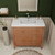 Louver 36" Freestanding Bathroom Vanity with Acrylic Sink (Right drawer)