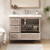 Louver 42" Freestanding Bathroom Vanity with Acrylic Sink (Left drawer)