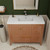 Louver 42" Freestanding Bathroom Vanity with Acrylic Sink (Right drawer)
