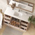 Louver 60" Freestanding Bathroom Vanity with Acrylic Single Sink