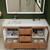 Louver 60" Freestanding Bathroom Vanity with Acrylic Left Sink