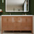 Louver 60" Freestanding Bathroom Vanity with Acrylic Left Sink