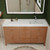 Louver 60" Freestanding Bathroom Vanity with Acrylic Right Sink