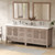 Louver 84" Freestanding Bathroom Vanity with Acrylic Double Sink