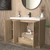 Maze 42" Freestanding Bathroom Vanity with Reinforced Acrylic Sink (Right Door)