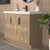 Maze 42" Freestanding Bathroom Vanity with Reinforced Acrylic Sink (Right Door)