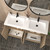 Maze 60" Freestanding Bathroom Vanity with Reinforced Acrylic Double Sink
