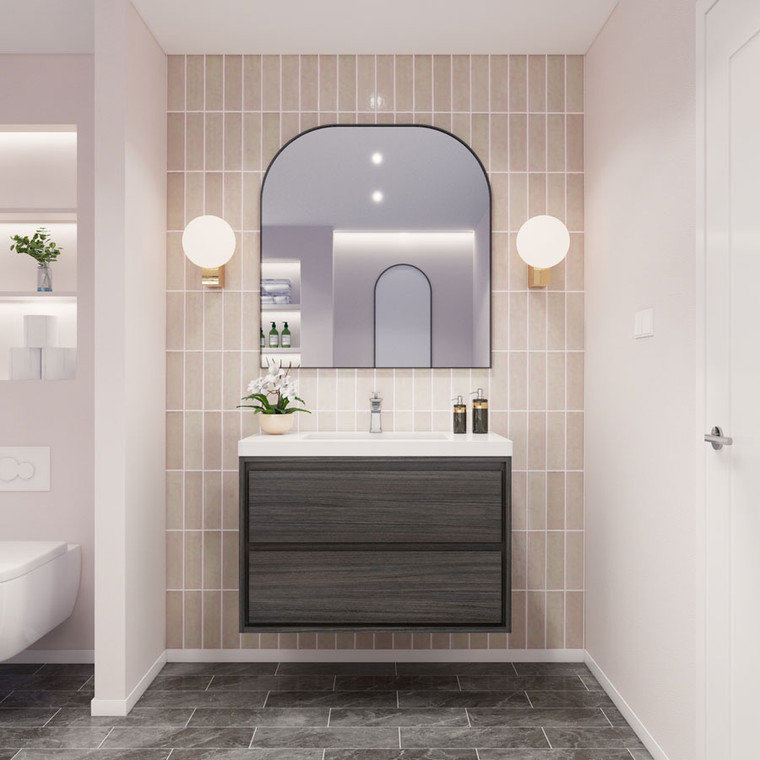 Subtle 36" Wall Mounted Modern Vanity