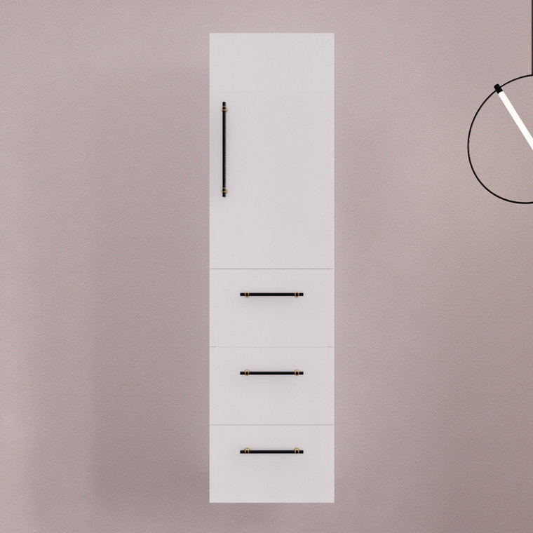 Eliza 16'' Gloss White Wall Mounted Side Cabinet
