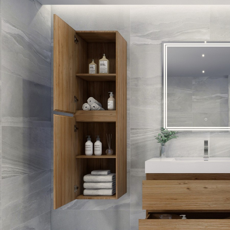 Baillie 16'' Natural Oak Wall Mounted Side Cabinet