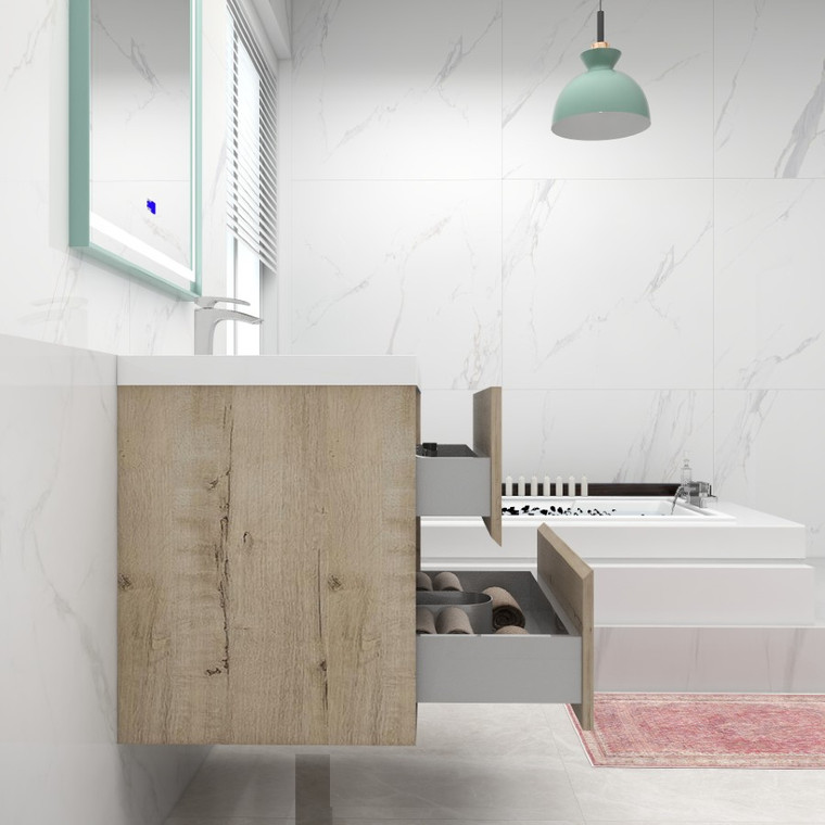 King 30" Wall Mounted Vanity with Reinforced Acrylic Sink