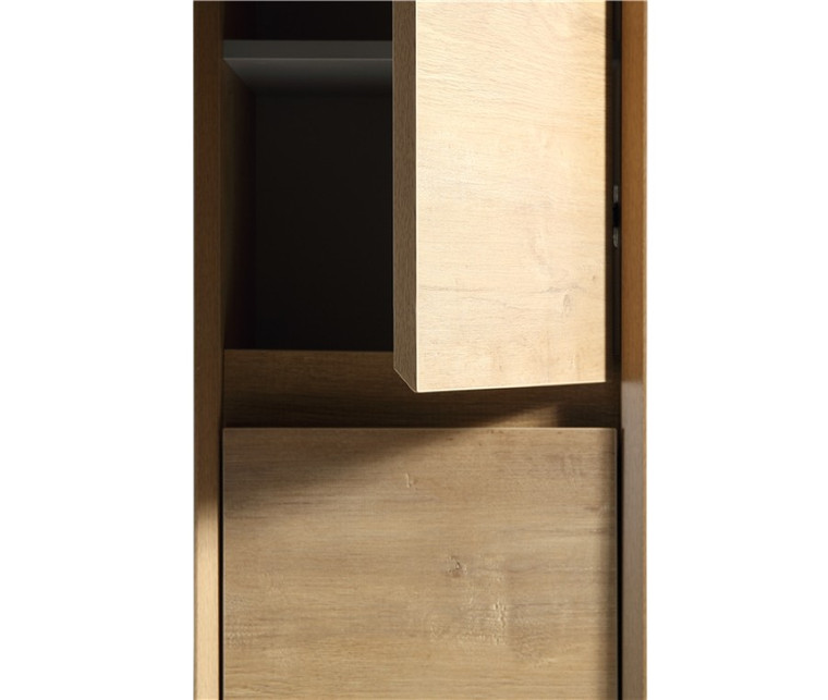 King 14" White Oak Linen Side Cabinet