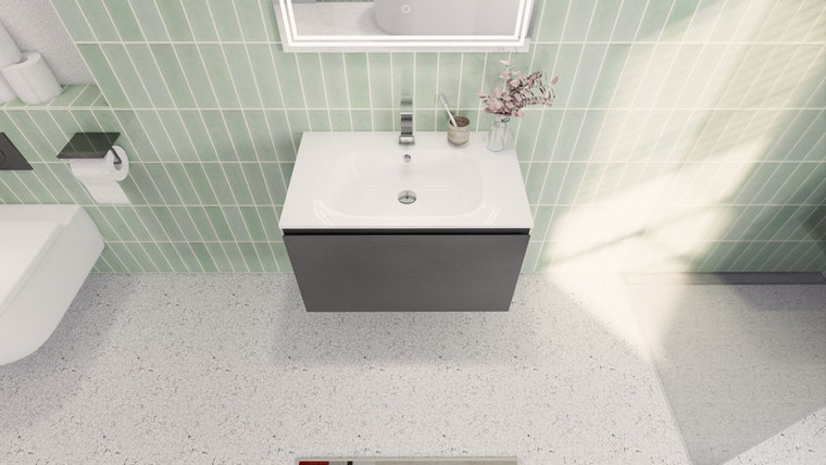 Apolo 30" Wall-Mounted Vanity with Reinforced Acrylic Sink