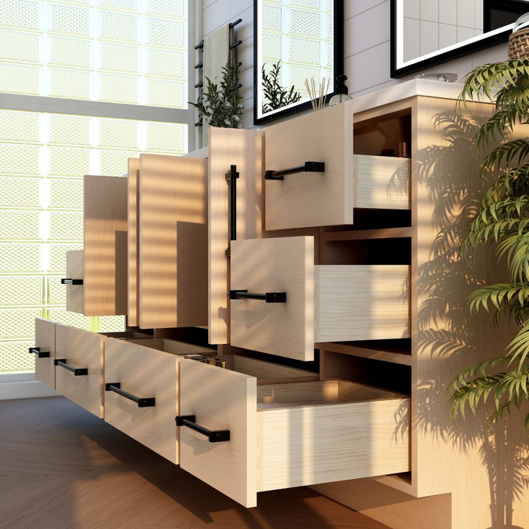 Victoria 72" Plywood Freestanding Vanity with Reinforced Acrylic DOUBLE Sink