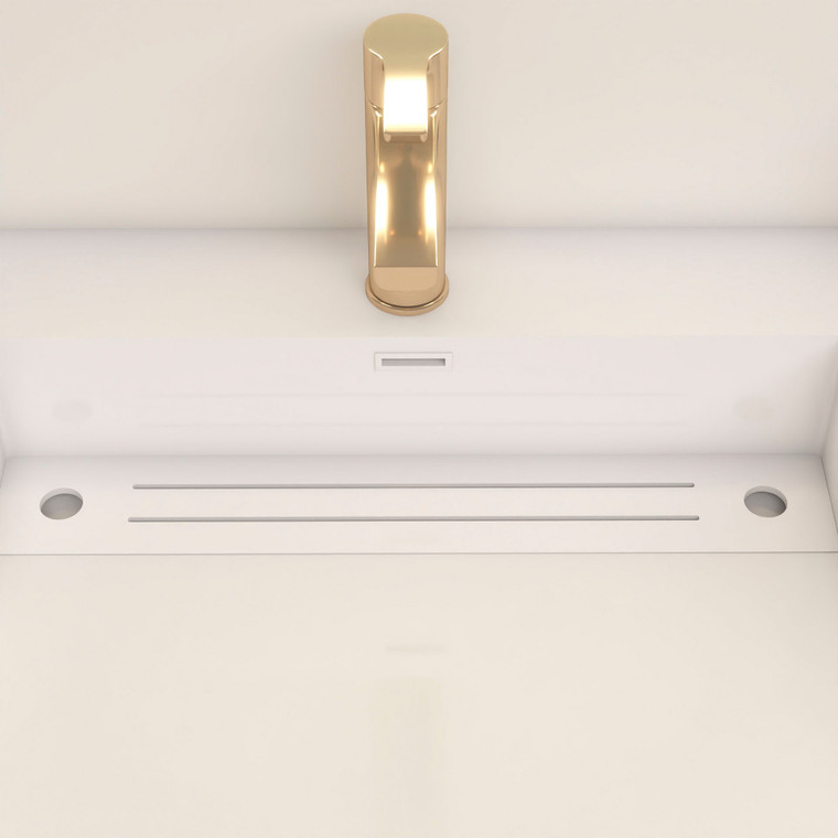Belair 36’’ Wall Mount Bathroom Vanity with Reinforced Acrylic Sink Top (Right Drawer)