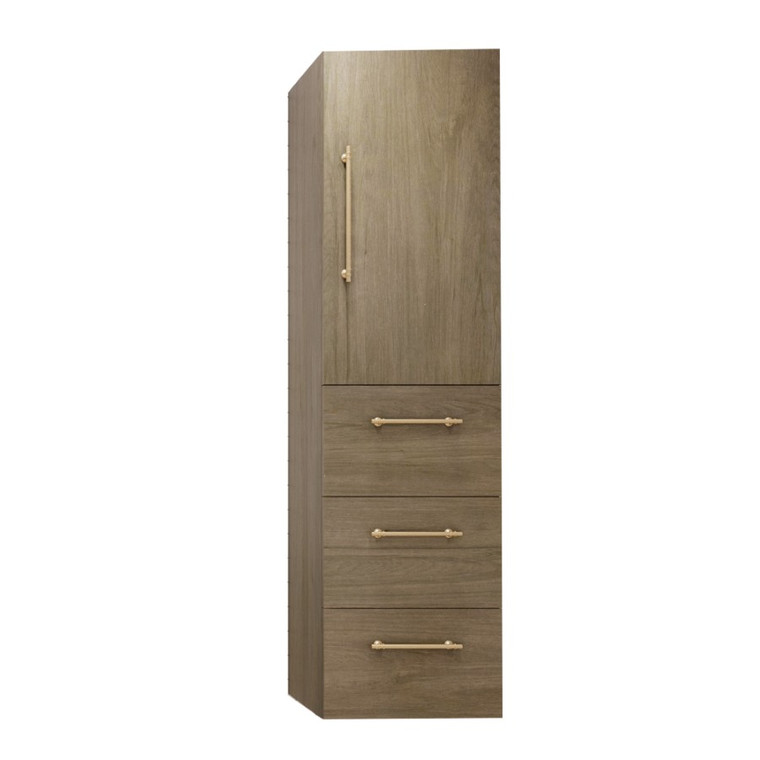 Eliza 16'' White Oak Wall Mounted Side Cabinet