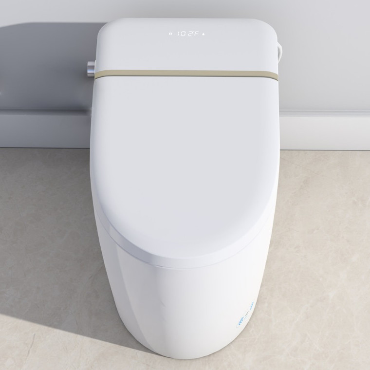 MEBO-A-17 Smart Toilet with Bidet, One Piece Toilet with Foot Sensor Operation