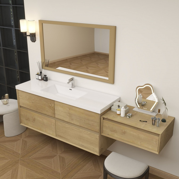 King Set 90" Floating Vanity & Table Set (60S" + 30")
