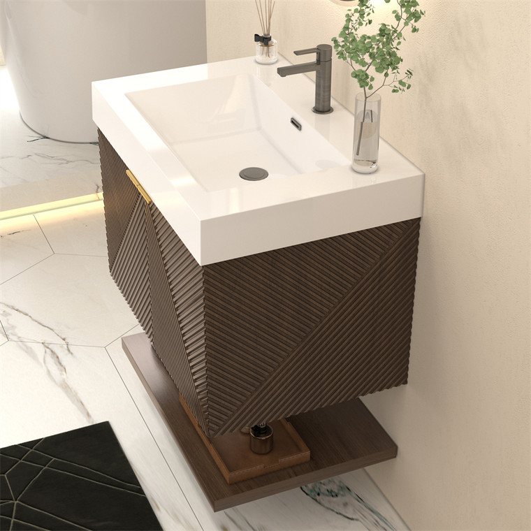 Monterey 30" Wall-Mounted Bathroom Vanity with Reinforced Acrylic Sink
