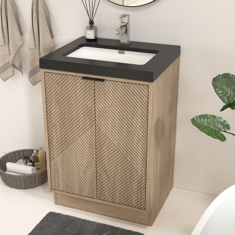 Monterey 24" Freestanding Bathroom Vanity with Reinforced Acrylic Sink