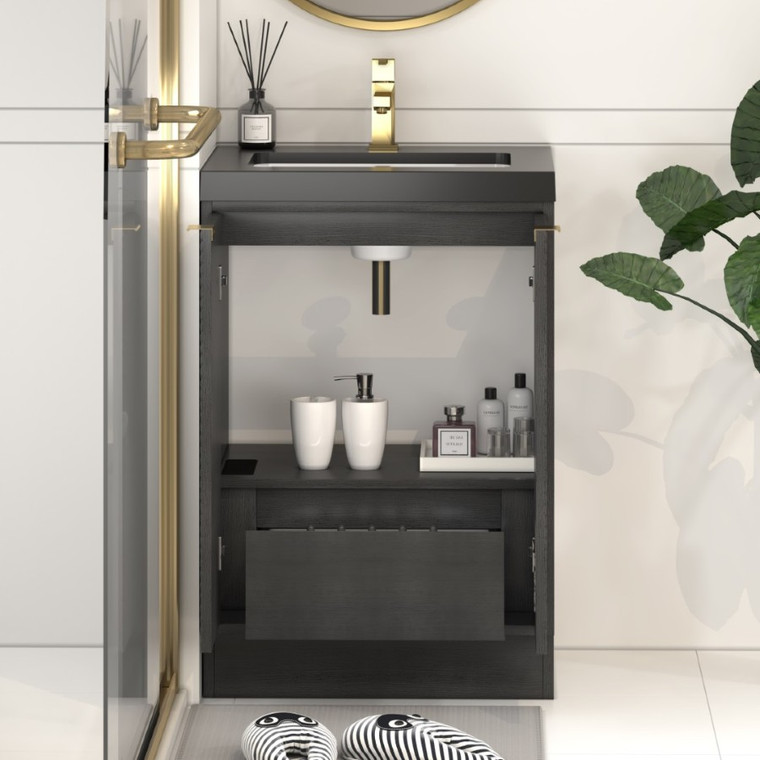 Monterey 24" Freestanding Bathroom Vanity with Reinforced Acrylic Sink