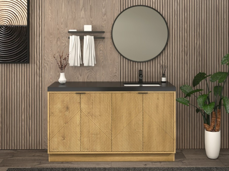 Monterey 60" Freestanding Bathroom Vanity with Reinforced Acrylic Right Sink